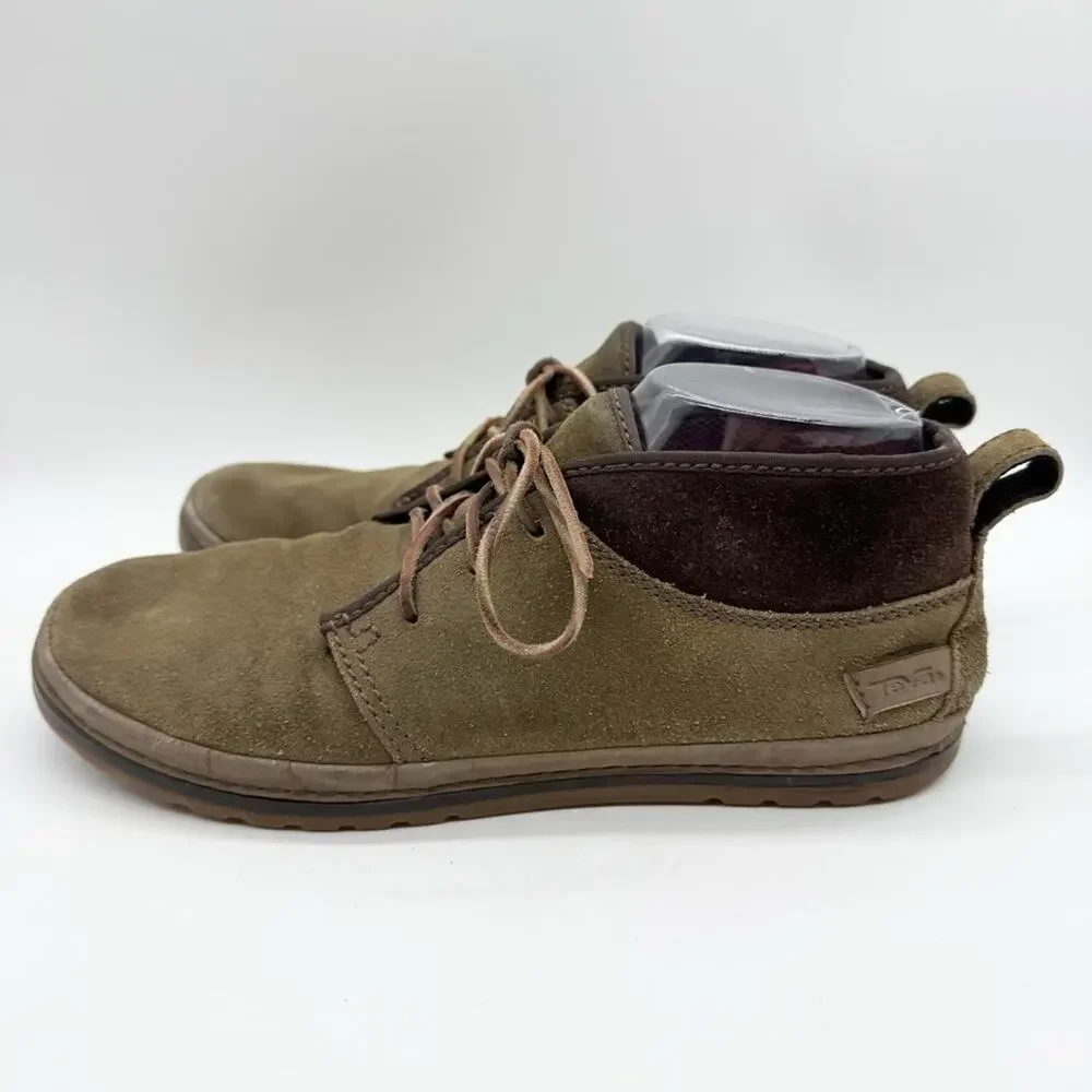 Teva Men's Cedar Canyon Suede Leather Desert‎ Chukka Boot Sneaker Olive/Tan Sz 8